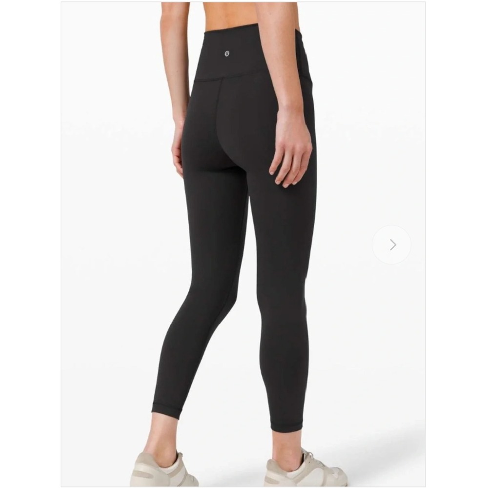 Lululemon Wunder Train High-Rise Tight 25" Size 8 Black High Rise Yoga Leggings